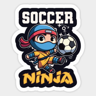 Funny Soccer Ninja Player Football Lover Sticker